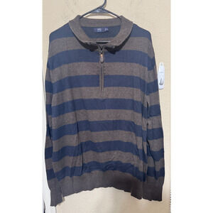 Lincs David Chu Pullover Golf Sweater Men's sz XXL 1/4 zip Cotton Angora blend